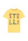 Stella Mccartney Yellow T-shirt For Boy With Logo In Yellow