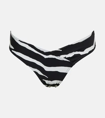 Stella Mccartney Zebra-print Bikini Bottoms In Multicoloured