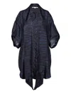 Stella Mccartney Zebra-print Shirt Dress In Blue