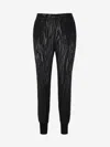 Stella Mccartney Zebra Textured Joggers In Black