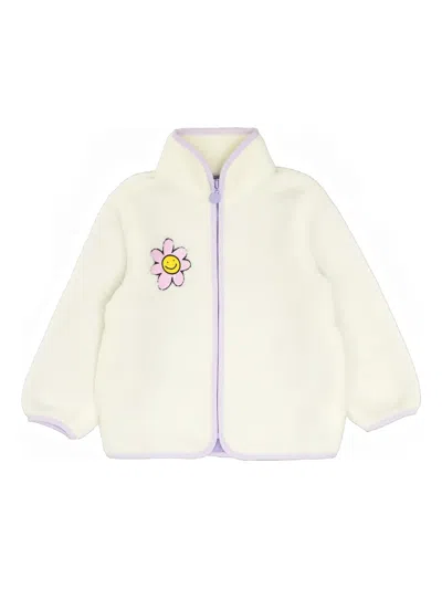 Stella Mccartney Kids' Zip Appliqué Jacket In White