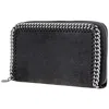 Stella Mccartney Zip Around Falabella Wallet In Black