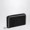 Stella Mccartney Zipped Around Continental Wallet Eco Shaggy Deer C In Black