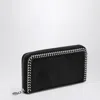 Stella Mccartney Zipped Around Continental Wallet Eco Shaggy Deer C In Black