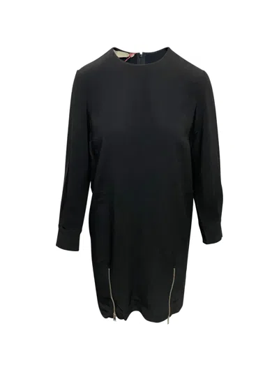 Pre-owned Stella Mccartney Zip-detail Dress In Black