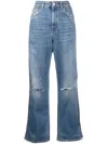 Stella Mccartney Zip-detail Straight-leg Jeans In Denim