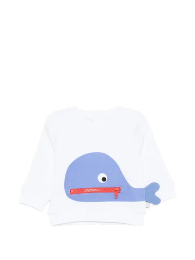 Stella Mccartney Babies' Zip-detail Sweatshirt In White