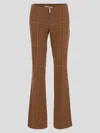 Stella Mccartney Brown Exposed Zip-fly Trousers In Amberrose