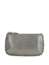 Stella Mccartney Zip-fastening Dotted Cardholder In Gray
