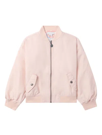 Stella Mccartney Kids' Zip-up Bomber Jacket In Pink