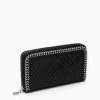 Stella Mccartney Zipped Around Continental Wallet Eco Shaggy Deer C In Light Grey