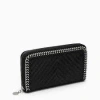 Stella Mccartney Zipped Around Continental Wallet Eco Shaggy Deer C In Light Grey