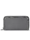 Stella Mccartney Zipped Around Continental Wallet Eco Shaggy Deer In Light Grey