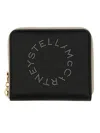 Stella Mccartney Zipped Wallet With Circular Logo And Gold Hardware