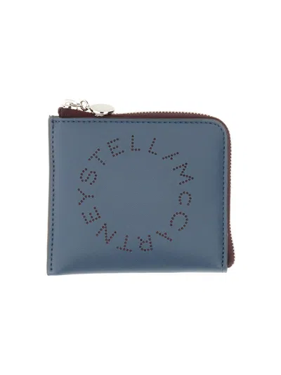 Stella Mccartney Zipped Wallet In Blue