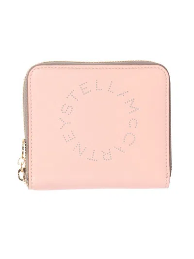 Stella Mccartney Stella Logo Compact Wallet In Blush