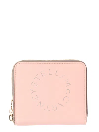 Stella Mccartney Zipped Wallet In Powder