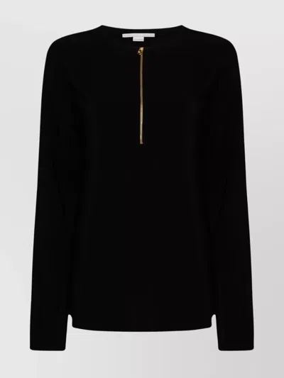STELLA MCCARTNEY ZIPPER DETAIL LONG SLEEVE TOP