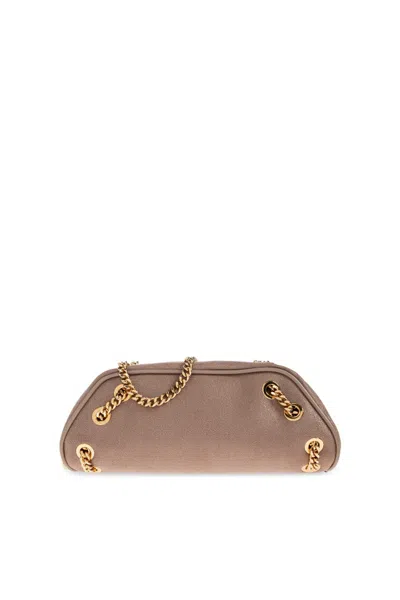 Stella Mccartney Zipper Shoulder Bag In Brown