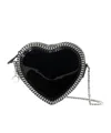 Stella Mccartney Falabella Heart Chain Cross Body Bag In Black