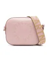 Stella Mccartney Small Camera Embossed Grainy Mat Bags In Nude