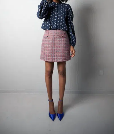 Stella Nova Aska Skirt In Red Mix In Multi