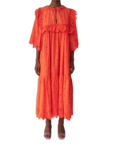 Stella Nova Barbara Joe Dress In Orange Red In Multi