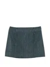 Stella Nova Check-pattern A-line Mini Skirt In Blue