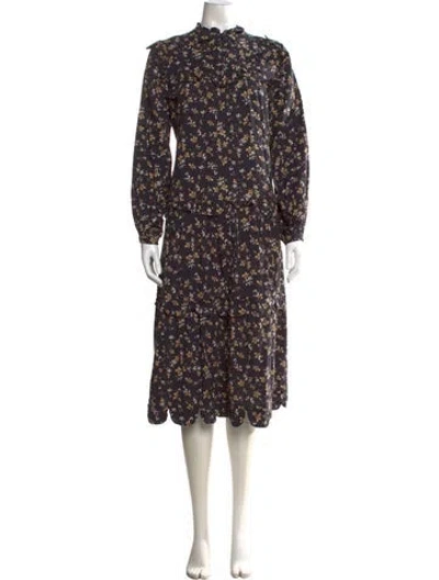 Pre-owned Stella Nova Floral Print Long Dress In Multi