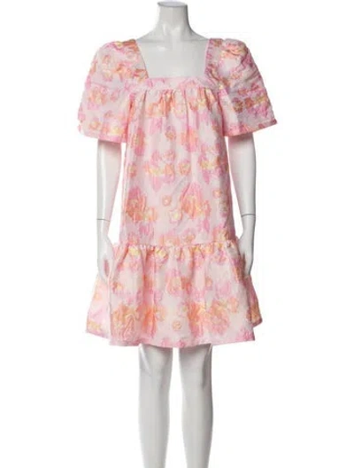 Pre-owned Stella Nova Floral Print Mini Dress In Pink