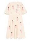 Stella Nova Graphic-print Midi Dress In Neutral