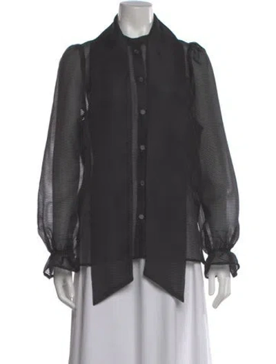 Pre-owned Stella Nova Long Sleeve Blouse In Gray