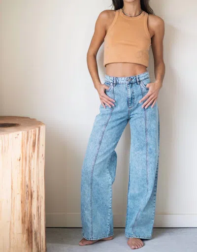 Stella Nova Moon Washed Denim Pants In Blue