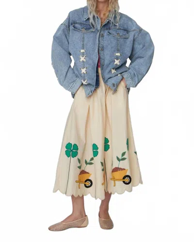 Stella Nova Moon Washed Jacket In Denim In Multi