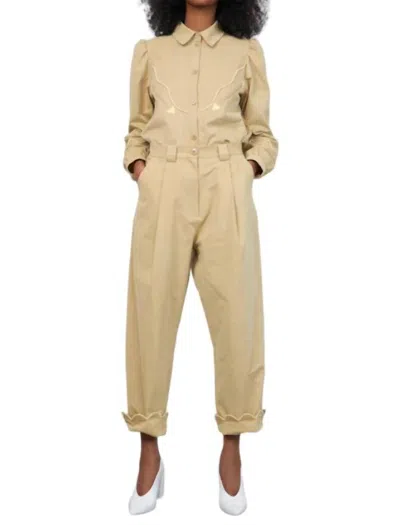 Stella Nova Saja Wide Leg Pants In Soft Sand In Multi