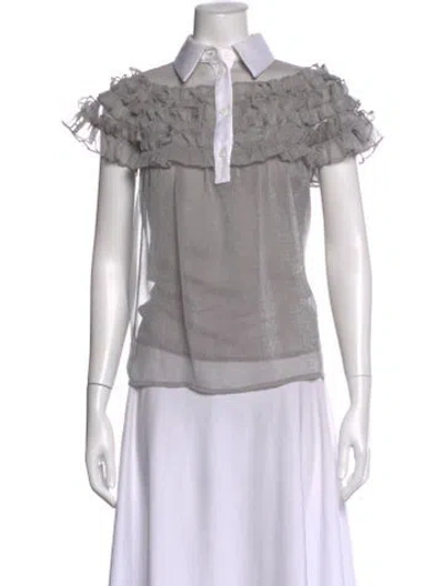 Pre-owned Stella Nova Short Sleeve Top In Gray