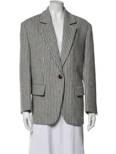 Pre-owned Stella Nova Striped Blazer In Grey