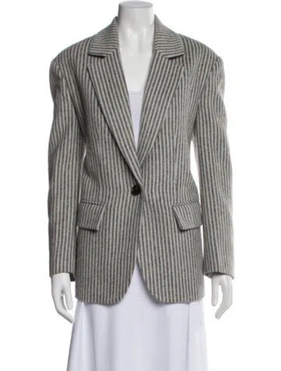 Pre-owned Stella Nova Striped Coat In Gray