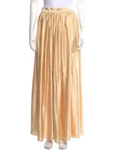 Pre-owned Stella Pardo Silk Long Skirt In Neutral