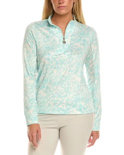 Stella Parker 1/2-zip Pullover In Blue