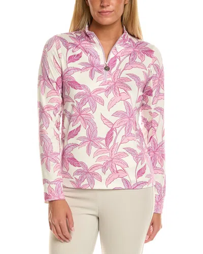 Stella Parker 1/2-zip Pullover In Pink