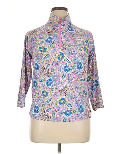 Pre-owned Stella Parker 3/4 Sleeve Blouse In Purple