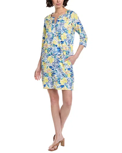 Stella Parker 3/4-sleeve Shift Dress In Blue