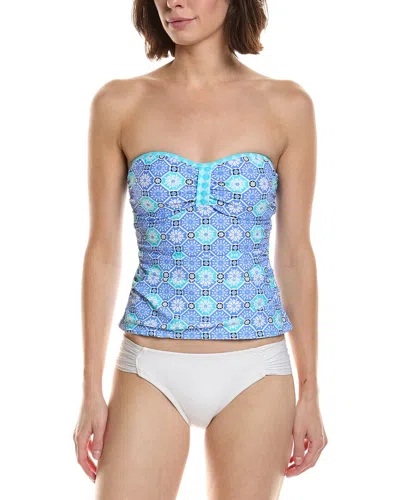 Stella Parker Bandeau Tankini In Blue