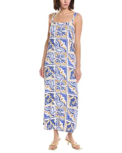 Stella Parker Bexley Printed Maxi Dress In White