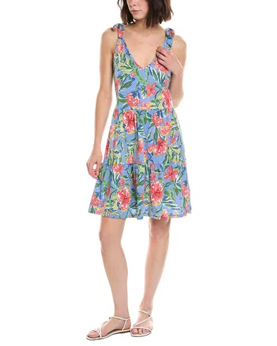 Stella Parker Bow Shoulder Tiered Mini Dress In Vcf Vacation Floral