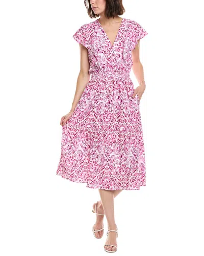 Stella Parker Farraf Ruffle Panel Maxi Dress In Pink