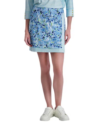 Stella Parker Faux Overlay Skort In Blue