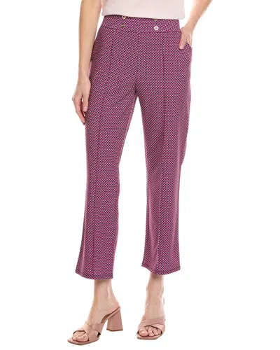 Stella Parker Flora Crop Pant In Burgundy