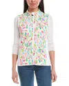Stella Parker Full Zip Colorblock Vest In Multi